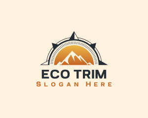 Eco Mountain Compass logo design