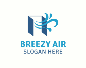 Windy - Open Window Air Breeze logo design