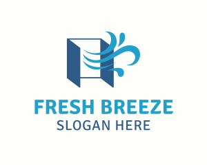 Breeze - Open Window Air Breeze logo design