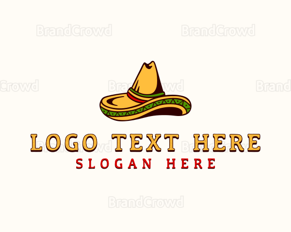 Mexican Sombrero Hat Logo