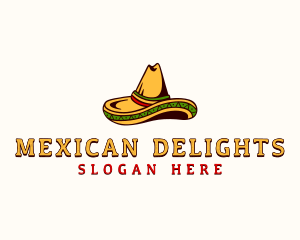 Mexican Sombrero Hat  logo design