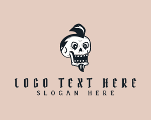 Apparel - Punk Skull Goatee logo design