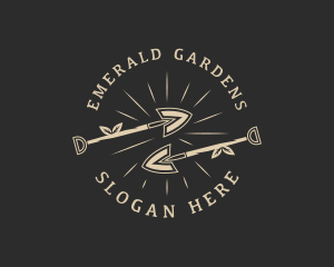 Landscaping Shovel Spade logo design