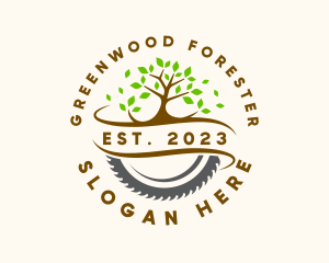 Forester - Forest Wood Lumber Saw logo design