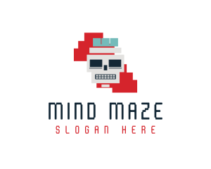 Puzzle - Skull Block Puzzle logo design