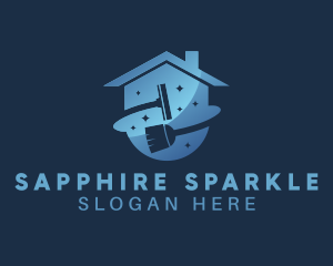 Sparkle House Housekeeping logo design