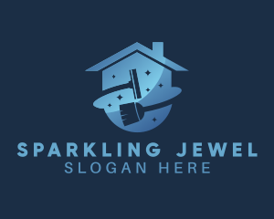 Sparkle House Housekeeping logo design