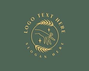 Gemstone - Diamond Ring Wreath logo design