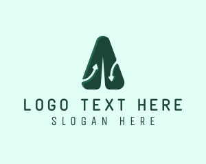 Sales - Modern Arrow Letter A logo design