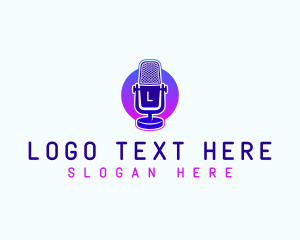 Singer - Podcast Mic Radio logo design