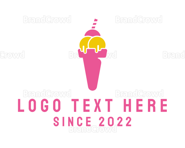 Sweet Ice Cream Dessert Logo