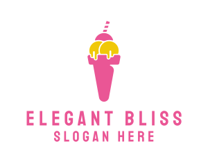 Sweet Ice Cream Dessert Logo