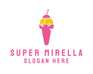 Sweet Ice Cream Dessert Logo