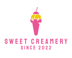 Sweet Ice Cream Dessert logo design