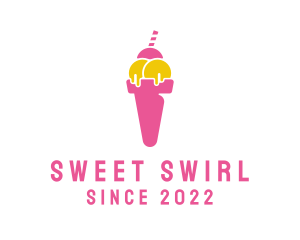 Soft Serve - Sweet Ice Cream Dessert logo design