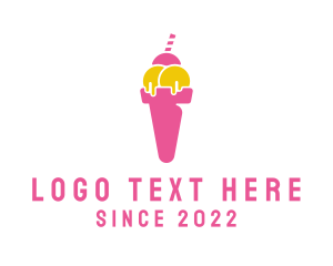 Dairy - Sweet Ice Cream Dessert logo design