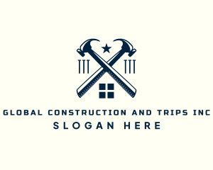 Hammer House Construction logo design