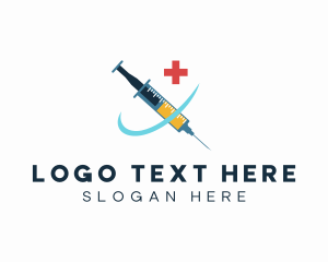 Syringe - Medical Syringe Vaccine logo design