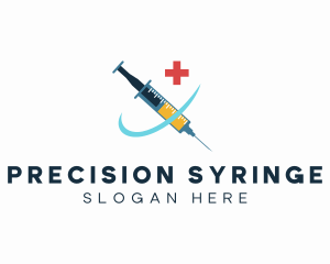 Syringe - Medical Syringe Vaccine logo design