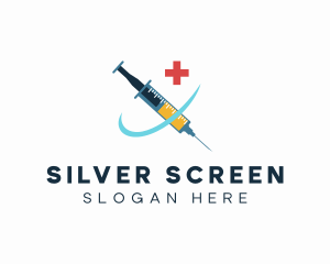 Cure - Medical Syringe Vaccine logo design