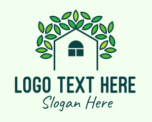 Subdivision - Green Eco Home logo design
