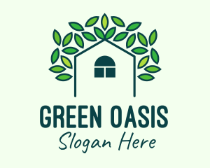 Green Eco Home logo design