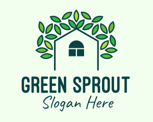 Green Eco Home logo design