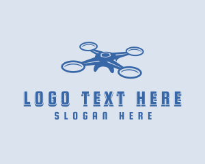 Quadcopter - Tech Drone Surveillance logo design