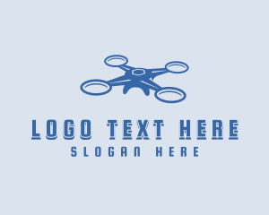 Quadcopter - Tech Drone Surveillance logo design