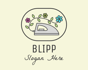 Flower Vine Flat Iron Logo