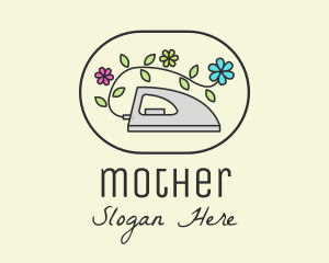 Flower Vine Flat Iron Logo