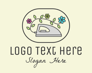 Flower Vine Flat Iron Logo