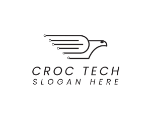 Circuit Tech Pigeon  logo design