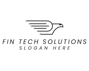 Circuit Tech Pigeon  logo design