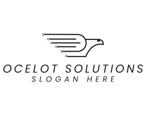 Circuit Tech Pigeon  logo design