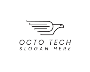Circuit Tech Pigeon  logo design