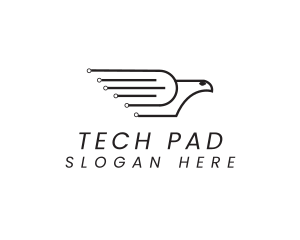 Circuit Tech Pigeon  logo design