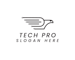 Tech - Circuit Tech Pigeon logo design