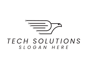 Tech - Circuit Tech Pigeon logo design