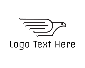 Pigeon - Tech Black Pigeon logo design
