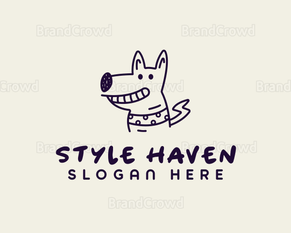 Pet Dog Cartoon Logo