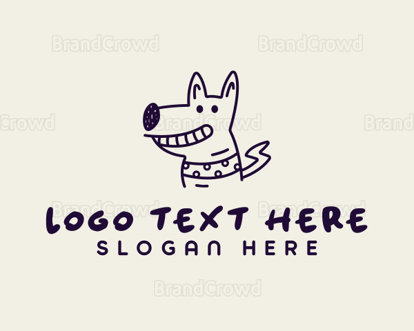 Pet Dog Cartoon Logo