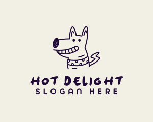 Pet Dog Doodle Cartoon logo design