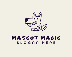 Pet Dog Doodle Cartoon logo design