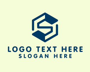 Programming - Tech Blue Letter S logo design