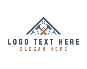 Roofing - Handyman Carpentry Tools logo design