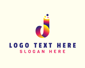 Creative Agency - Gradient Agency Letter J logo design