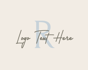 Aesthetic - Handwritten Fashion Boutique logo design