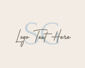 Shop - Handwritten Fashion Boutique logo design