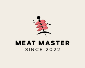 Beef Steak Skewer  logo design